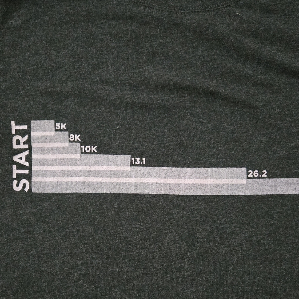 oiselle Women's Dark Charcoal Gray Short Sleeve Running Tee with Start Graphic - Picture 6 of 6